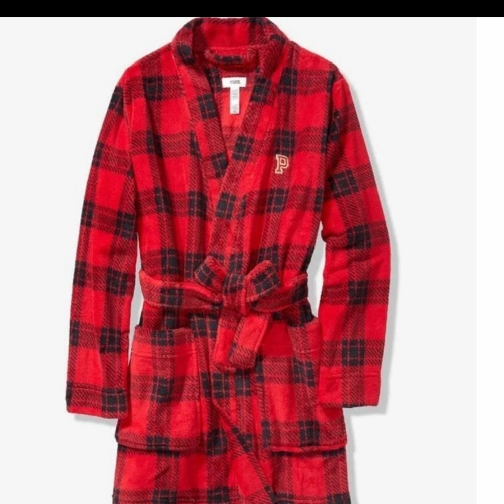 Victoria’s Secret Buffalo plaid robe